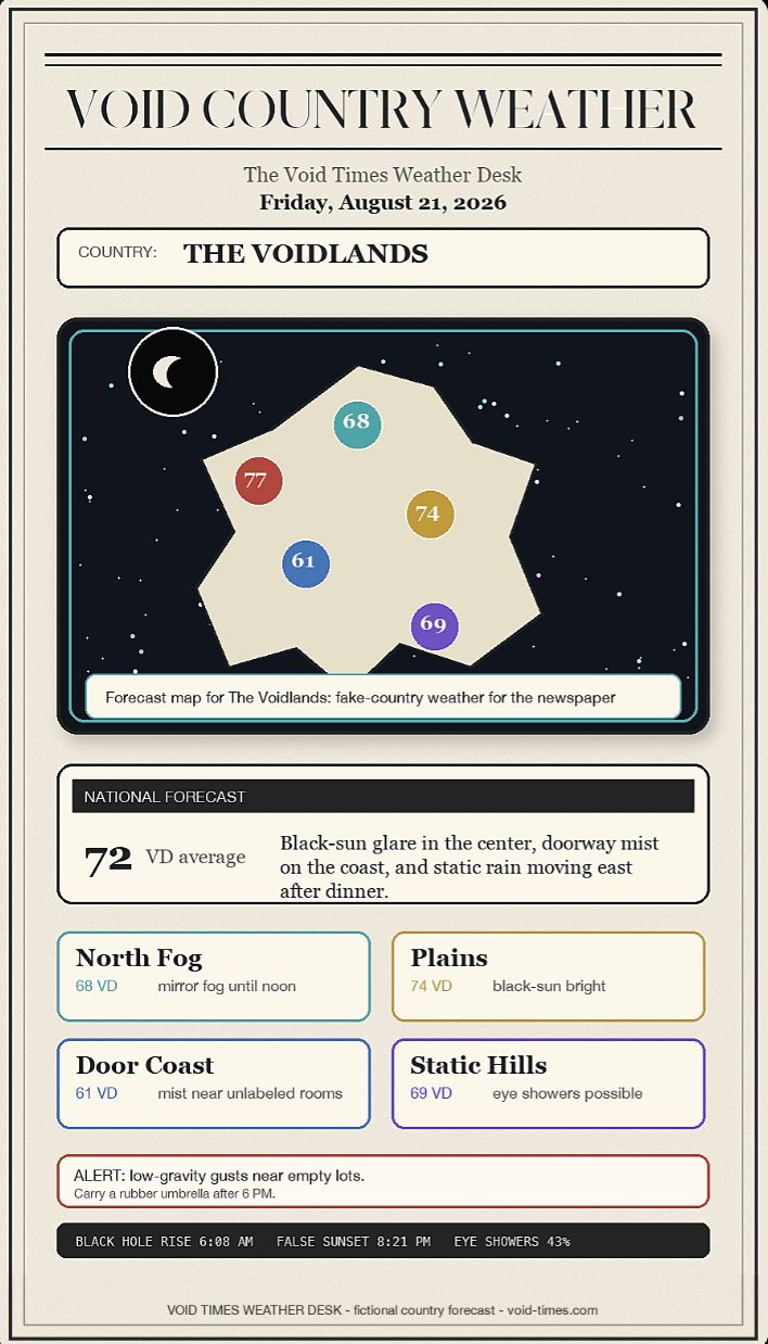 Vertical Void Country Weather map for The Voidlands.